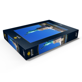 Alternative Darstellung des Puzzle-Motivs Freiheitsstatue bei strahlend blauem Himmel, Liberty Island, New York City – Puzzleteile: 1000