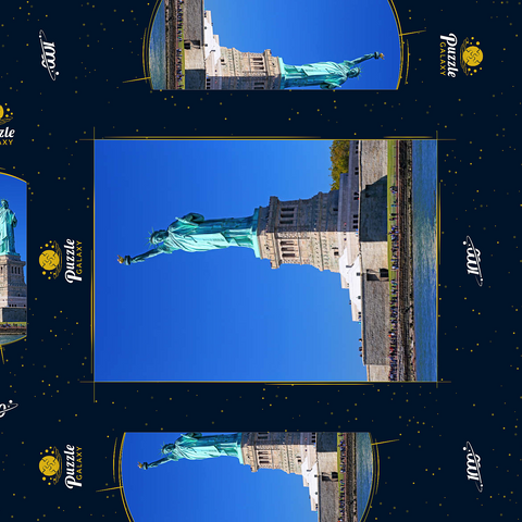 Freiheitsstatue, Liberty Island, New York City, New York, USA 1000 Puzzle Schachtel 3D Modell
