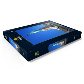 Darstellung des Puzzle Motivs Freiheitsstatue bei strahlend blauem Himmel, Liberty Island, New York City - Puzzleteile: 100