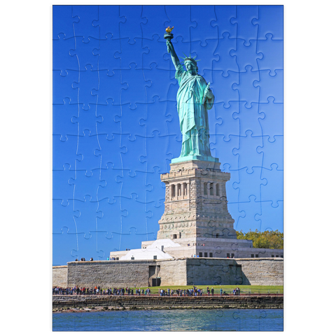 puzzleplate Freiheitsstatue, Liberty Island, New York City, New York, USA 100 Puzzle