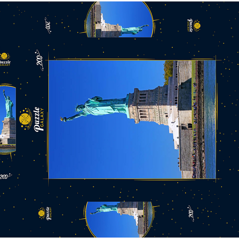 Freiheitsstatue, Liberty Island, New York City, New York, USA 200 Puzzle Schachtel 3D Modell