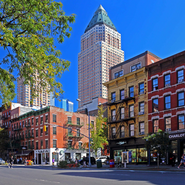 Ninth Avenue mit typischen Häusern mit Feuerleitern in Midtown Manhattan, New York City, New York, USA 1000 Puzzle 3D Modell