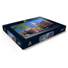 Darstellung des Puzzle Motivs Ninth Avenue mit typischen Häusern mit Feuerleitern in Midtown Manhattan, New York, USA - Puzzleteile: 200