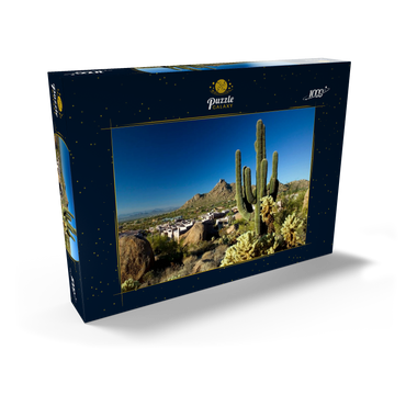Four Seasons Hotelanlage mit Pinnacle Peak, Scottsdale, Arizona, USA 1000 Puzzle Schachtel Ansicht2