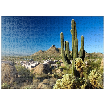 puzzleplate Four Seasons Hotelanlage mit Pinnacle Peak, Scottsdale, Arizona, USA 500 Puzzle