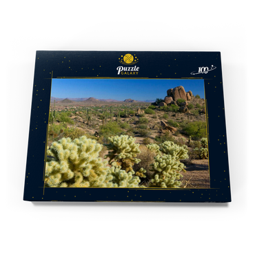 Blick vom Pinnacle Peak, Scottsdale, Arizona, USA 100 Puzzle Schachtel Ansicht3