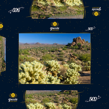 Blick vom Pinnacle Peak, Scottsdale, Arizona, USA 500 Puzzle Schachtel 3D Modell
