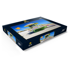 Darstellung des Puzzle Motivs Grünes Rettungsschwimmer Häuschen am Miami Beach, Florida, USA - Puzzleteile: 200