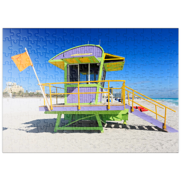 puzzleplate Rettungsschwimmer Station in South Beach in Miami Beach, Florida, USA 200 Puzzle