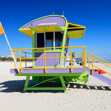 Rettungsschwimmer Station in South Beach in Miami Beach, Florida, USA 500 Puzzle 3D Modell