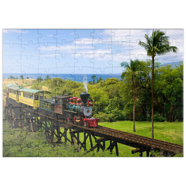 puzzleplate Sugar Cane Train bei Ka'anapali, Insel Maui, Hawaii, USA 100 Puzzle