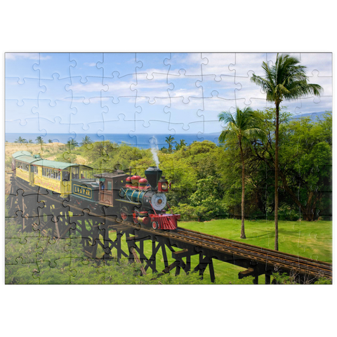 puzzleplate Sugar Cane Train bei Ka'anapali, Insel Maui, Hawaii, USA 100 Puzzle