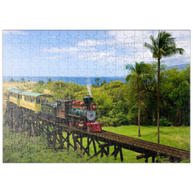 Darstellung des Puzzle-Motivs Sugar Cane Train bei Ka'anapali, Insel Maui, Hawaii, USA – Puzzleteile: 200