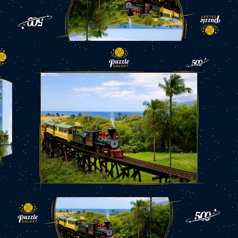 Sugar Cane Train bei Ka'anapali, Insel Maui, Hawaii, USA 500 Puzzle Schachtel 3D Modell