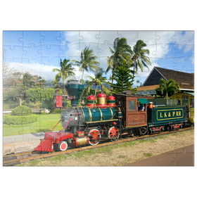Darstellung des Puzzle Motivs Miniatur-Zug, Sugar Cane Train, Ka'anapali, Insel Maui, Hawaii, USA - Puzzleteile: 100