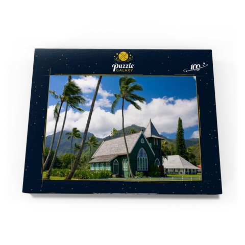 Waioli Huiia Kirche, Hanalei, Insel Kauai, Hawaii, USA 100 Puzzle Schachtel Ansicht3