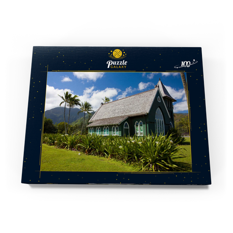 Waioli Huiia Kirche, Hanalei, Insel Kauai, Hawaii, USA 100 Puzzle Schachtel Ansicht3