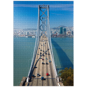 Darstellung des Puzzle-Motivs San Francisco - Oakland Bay Bridge, Kalifornien, USA – Puzzleteile: 1000