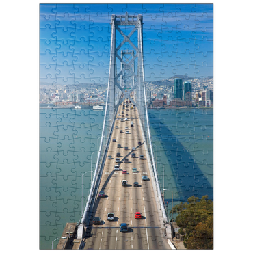 puzzleplate Bay Bridge mit Skyline, San Francisco, Kalifornien, USA 200 Puzzle