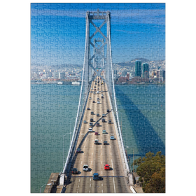 Darstellung des Puzzle Motivs San Francisco - Oakland Bay Bridge, Kalifornien, USA - Puzzleteile: 500