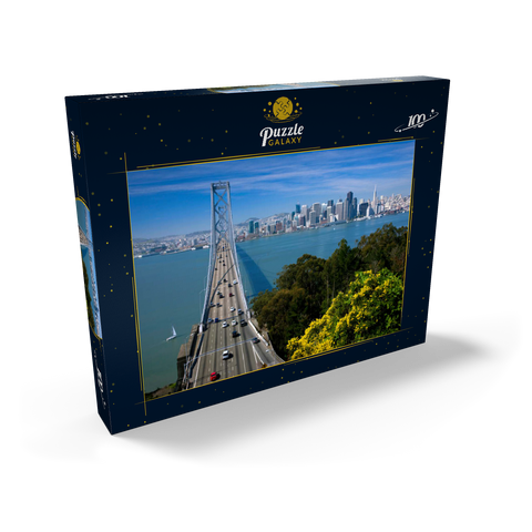 Bay Bridge mit Skyline, San Francisco, Kalifornien, USA 100 Puzzle Schachtel Ansicht2