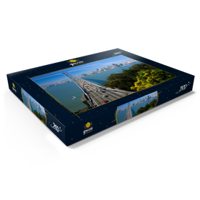 Alternative Darstellung des Puzzle-Motivs San Francisco - Oakland Bay Bridge mit Skyline, Kalifornien, USA – Puzzleteile: 200