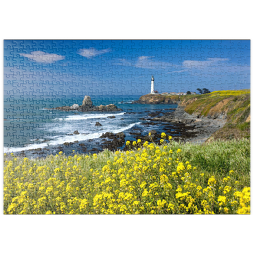 puzzleplate Leuchtturm am Pigeon Point südlich von San Francisco, Highway One, Kalifornien, USA 500 Puzzle