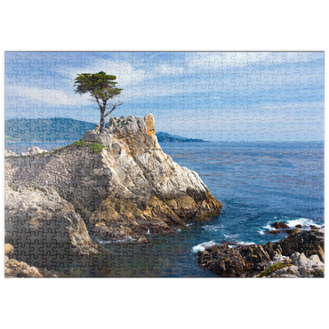 puzzleplate Monterey Zypresse (Lone Cypress) an der Pazifikküste bei 500 Puzzle