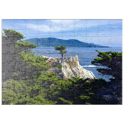 puzzleplate Monterey Zypresse (Lone Cypress) an der Pazifikküste bei 100 Puzzle