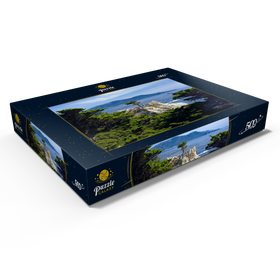 Darstellung des Puzzle Motivs Monterey Zypresse (Lone Cypress) an der Pazifikküste im Monterey County - Puzzleteile: 500