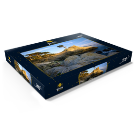 Darstellung des Puzzle Motivs Monterey Zypresse (Lone Cypress) in der Dämmerung - Puzzleteile: 200