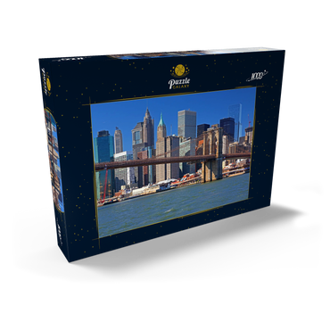 Blick zur Brooklyn Bridge, Manhattan, New York City, New York, USA 1000 Puzzle Schachtel Ansicht2