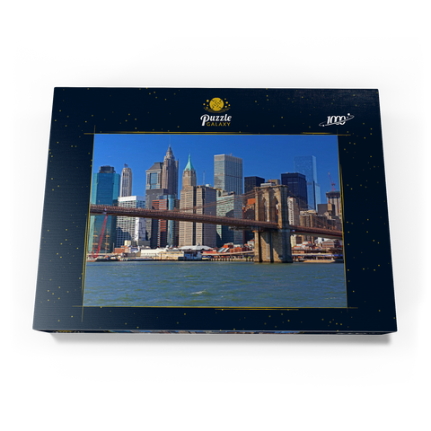 Blick zur Brooklyn Bridge, Manhattan, New York City, New York, USA 1000 Puzzle Schachtel Ansicht3