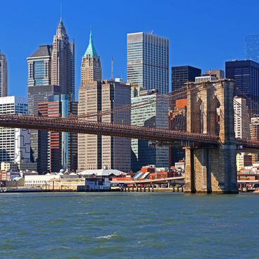 Blick zur Brooklyn Bridge, Manhattan, New York City, New York, USA 1000 Puzzle 3D Modell
