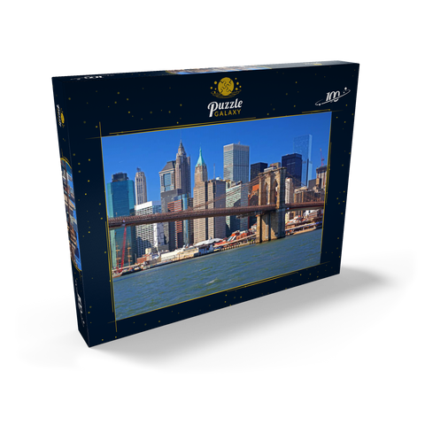 Blick zur Brooklyn Bridge, Manhattan, New York City, New York, USA 100 Puzzle Schachtel Ansicht2