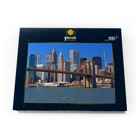 Blick zur Brooklyn Bridge, Manhattan, New York City, New York, USA 200 Puzzle Schachtel Ansicht3