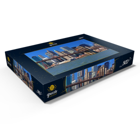 Alternative Darstellung des Puzzle-Motivs Blick zur Brooklyn Bridge mit Manhattan im Hintergrund, New York City – Puzzleteile: 500