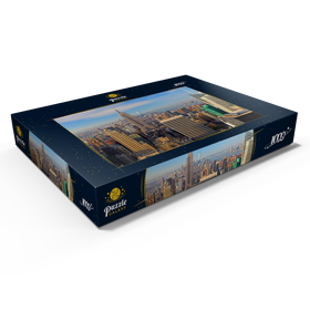 Darstellung des Puzzle Motivs Blick vom Rockefeller Center zum Empire State Building und One World Trade Center, New York City - Puzzleteile: 1000