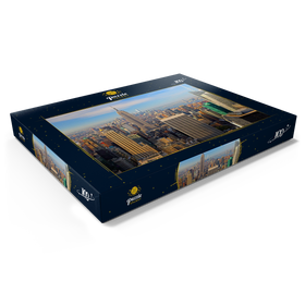 Darstellung des Puzzle Motivs Blick vom Rockefeller Center zum Empire State Building und One World Trade Center, New York City - Puzzleteile: 100