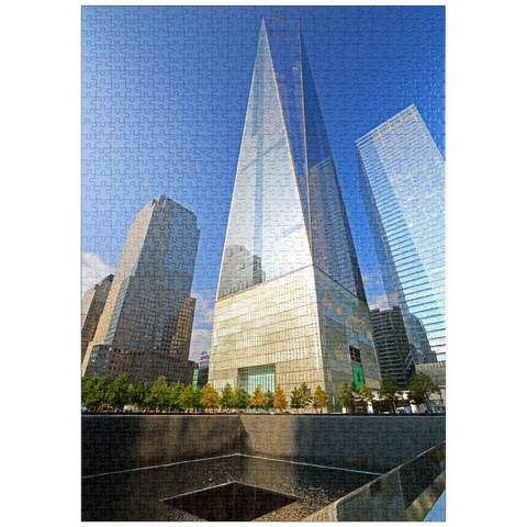 puzzleplate Ground Zero, Gedenkstätte auf dem Gelände des One World Trade Center, Manhattan, New York City, New York, USA 1000 Puzzle