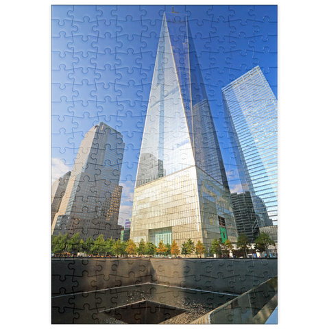 puzzleplate Ground Zero, Gedenkstätte auf dem Gelände des One World Trade Center, Manhattan, New York City, New York, USA 200 Puzzle