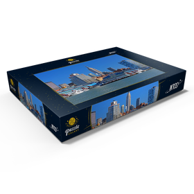 Darstellung des Puzzle Motivs Hudson River mit dem Empire State Building in Midtown Manhattan, New York, USA - Puzzleteile: 1000