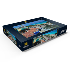 Alternative Darstellung des Puzzle-Motivs Blick über den Atlantic Boulevard und Strand, Fort Lauderdale, Florida, USA – Puzzleteile: 1000