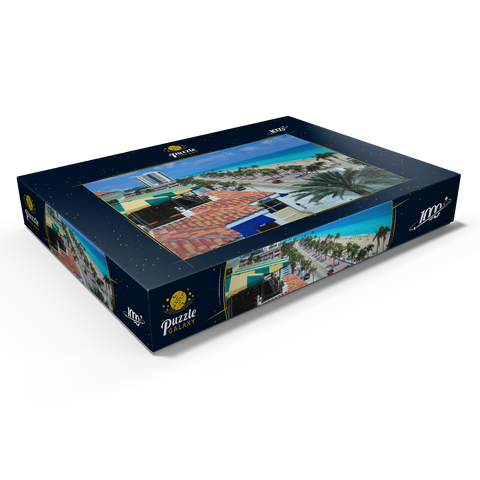 Blick über den Atlantic Boulevard und Strand, Fort Lauderdale, Florida, USA 1000 Puzzle Schachtel Ansicht1