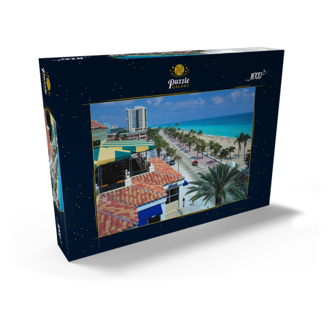 Blick über den Atlantic Boulevard und Strand, Fort Lauderdale, Florida, USA 1000 Puzzle Schachtel Ansicht2