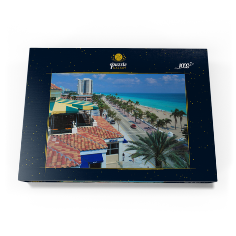 Blick über den Atlantic Boulevard und Strand, Fort Lauderdale, Florida, USA 1000 Puzzle Schachtel Ansicht3