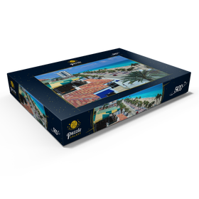 Alternative Darstellung des Puzzle-Motivs Blick über den Atlantic Boulevard und Strand, Fort Lauderdale, Florida, USA – Puzzleteile: 500