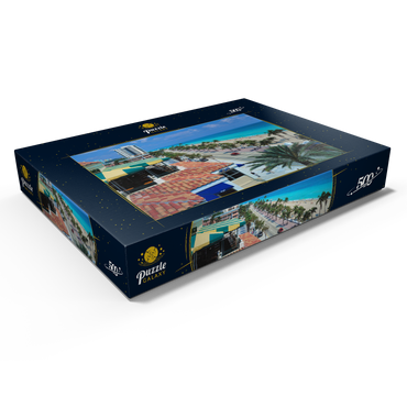 Blick über den Atlantic Boulevard und Strand, Fort Lauderdale, Florida, USA 500 Puzzle Schachtel Ansicht1