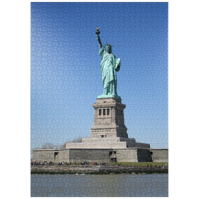 Darstellung des Puzzle Motivs Frontale Sicht auf die Freiheitsstatue, Liberty Island, New York City - Puzzleteile: 1000