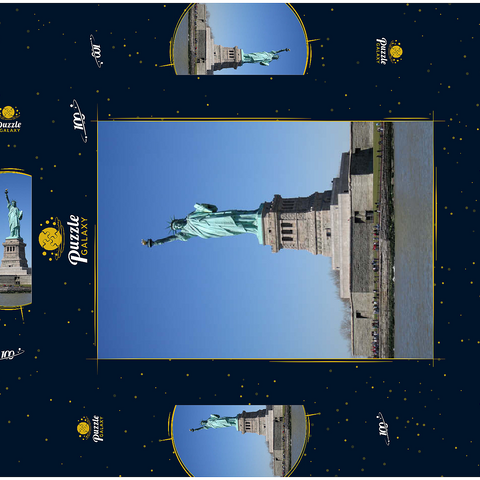 Freiheitsstatue, Liberty Island, New York City, New York, USA 100 Puzzle Schachtel 3D Modell